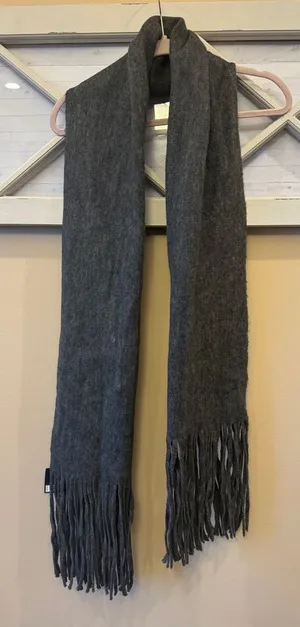 NWT Grey Lucky Brand fringed‎ scarf thumbnail 1