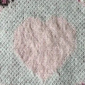 Glitz‎ & Ears Sweater Womens M Pink Cream Fuzzy Leopard Heart Pearl Sweater NEW thumbnail 6