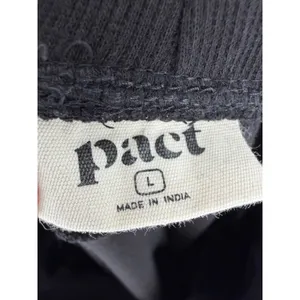 Pact Sweatpants Wide Leg Size L Black Organic Cotton Loungewear Athleisure thumbnail 6