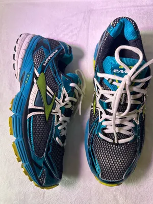 Brooks Women's Teal Black White Running Sneakers with Lime Accent thumbnail 5