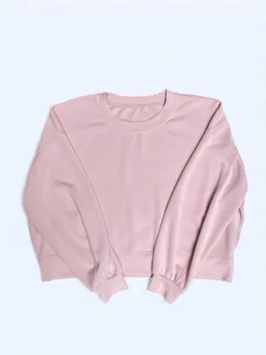 Lululemon Perfectly Oversized Crewneck Porcelain Pink Loungewear activewear XL thumbnail 4