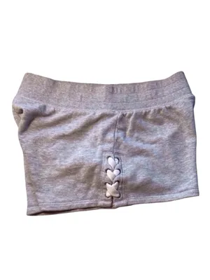 Aerie Lace-Up Sweat Shorts – Light Gray, Size M excellent condition thumbnail 3