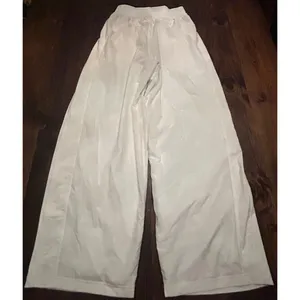 Lululemon Lightweight Tennis Mid-Rise Track Pants White Mesh Wide Leg Sporty thumbnail 7