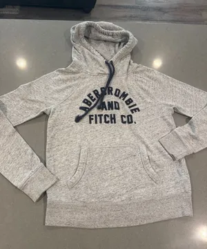 Abercrombie & Fitch Co. Womens‎ XS Hoodie Sweatshirt Pullover Gray Blue thumbnail 1