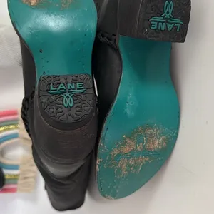 Lane Women's Plain Jane Charcoal Tall Western Boots EUC thumbnail 5