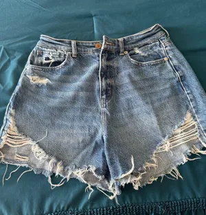 American Eagle Jean Shorts High-Rise Distressed thumbnail 5