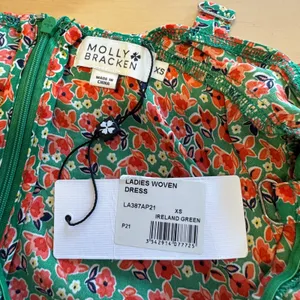 NWT Molly Bracken Ireland Green Floral‎ A-line Midi Dress Strappy Back Boho XS thumbnail 6