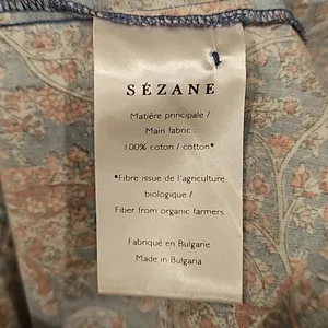💕SEZANE💕 West Shirt Ranch Marine Multi-Color Paisley Floral Print FR 38 = US 6 thumbnail 14