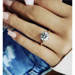 Boutique 2Ct Solitaire Platinum S925 Simulated Diamond Engagement Wedding Ring, Size‎ 6 thumbnail 1