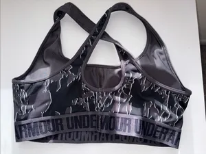 Under Armour Gray & Black Camo Racerback Sports Bra thumbnail 3