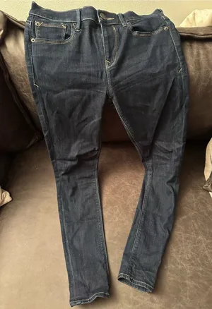 Express Women's Dark Indigo Skinny Jeans thumbnail 1