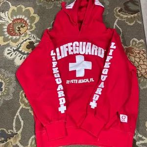 Red lifeguard hoodie thumbnail 1