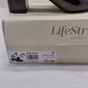 LifeStride Womens Angel Slingback Loafer Pump Sz 6.5 M Black Patent Office Shoe thumbnail 14