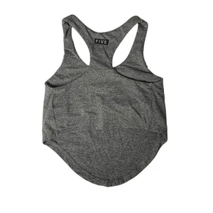 FIVE XS Gray Racerback Crop Tank Activewear Gym Yoga Fitness Top thumbnail 3