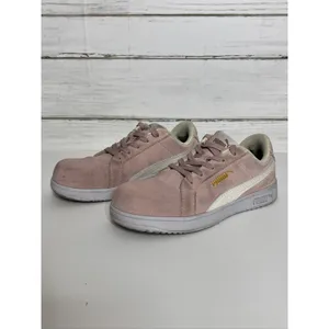 Puma Safety Toe Iconic Suede Low Top Pink Work Shoes Size 7.5 thumbnail 5