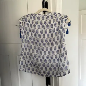 Anthropologie gauzy‎ floral tassel tie short sleeve blouse thumbnail 6