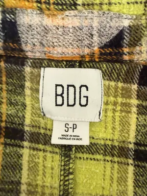 Urban Outfitters BDG Yin Yang Flannel Button Down Size Small thumbnail 2