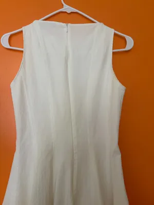 ZARA A-Line Mini Dress White thumbnail 7