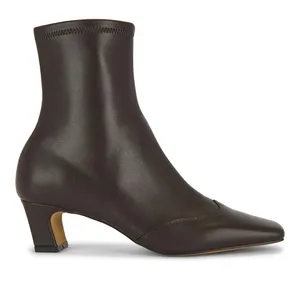 Steve Madden Jeter Sock Ankle Booties Kitten Heel Boots Brown 8 thumbnail 1