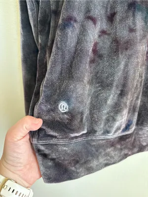 Lululemon Velour Warm Down Crew Interstellar Dark Grey Multi Small thumbnail 12