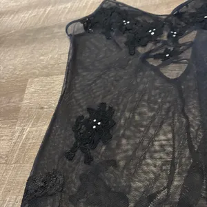 Victoria's Secret Black Lace Embroider Slip Dress thumbnail 2