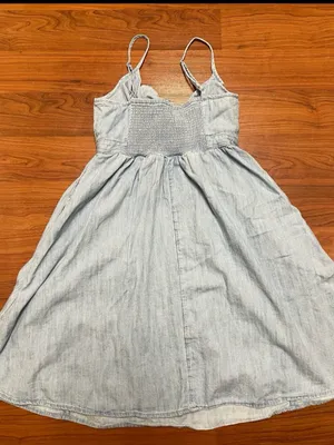 Old Navy Fit & Flare Knotted Jean mini Dress, size XS thumbnail 8