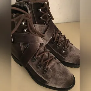 Steve Madden women velvet combat Extreme boots US 6 thumbnail 12