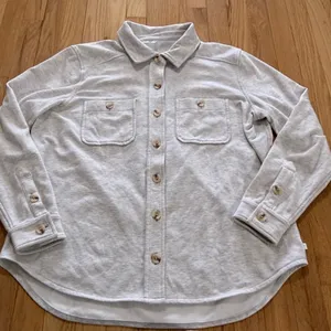 Travis Mathew Heather Light Gray Cloud Fleece Shirt Jacket Shacket Sz L thumbnail 1