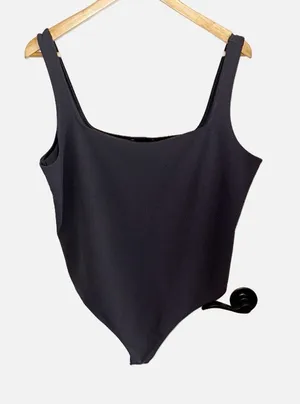 EXPRESS NWT Gray/Black Sleeveless Bodysuit XL thumbnail 1