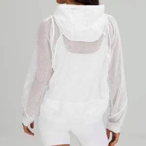 Lululemon Relaxed Fit Mesh Jacket‎ White 8 thumbnail 2