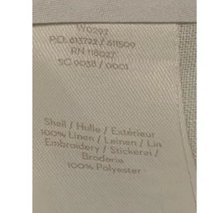 Boden Shift Dress Sz 16 Ivory Navy Blue Embroidered Linen V-Neck Boho Vacation thumbnail 12