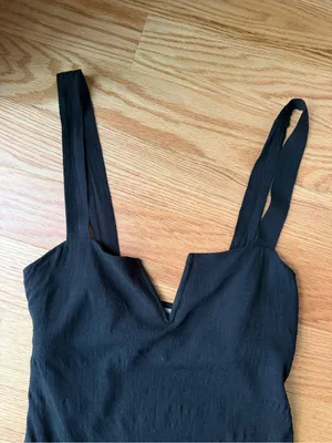 Free People Black Sweetheart Low Back Bodysuit Size Small thumbnail 4