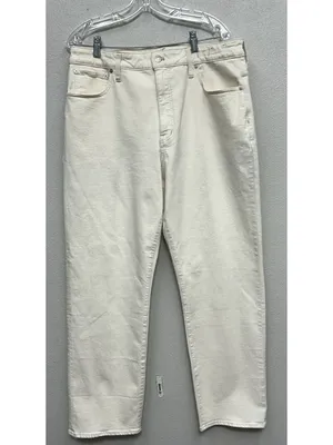 Madewell Curvy 90s Straight Jeans Size 33 Off White Ivory Sz 33 (actual 35x30) thumbnail 4