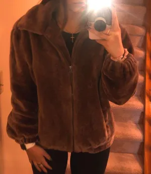 Faux Fur Teddy Coat Brown Size L thumbnail 6