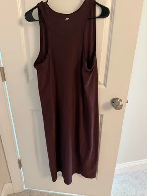 Fabletics Sleeveless Side-Slit Midi Dress - Oxblood Heather thumbnail 5