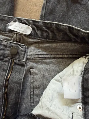 OAK + FORT Black Wash Wide-Leg Jeans thumbnail 4