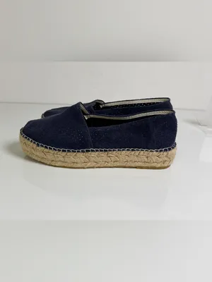 Espadrij L’Originale Women’s Navy Suede Platform Espadrille Loafer US 7.5-8 NWOT thumbnail 5
