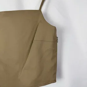 & Other‎ Stories Light Brown Square Neck Crop Tank Top 2 thumbnail 3