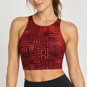 Lululemon Energy Bra High Neck Longline Ombré Red Multi 4 women thumbnail 1