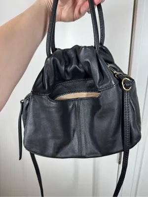 Hobo international Black leather darling satchel Shoulder Bag crossbody minimal thumbnail 3