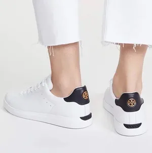Tory Burch Howell Court leather sneakers Gold Logo Back White 8 thumbnail 1