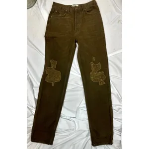 Free People We the Free The Lasso Distressed Straight-leg Jeans Brown 25 thumbnail 7