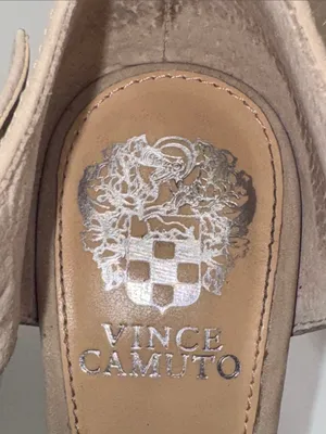 Vince Camuto Shelbin 3 Nubuck Heeled Sandals Women’s 6 Beige Tan thumbnail 9