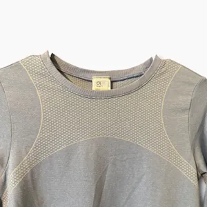 GapFit Motion Long Sleeve Active Top Small Blue Mesh Thumbhole Running Shirt thumbnail 3