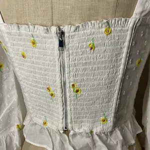 For Love & Lemons Abby Blouse in Ivory corset top Size M thumbnail 6