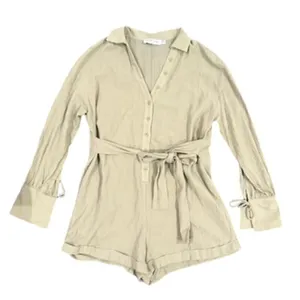 Petal and Pup Long Sleeve Romper in Green, Size US 6​ thumbnail 1