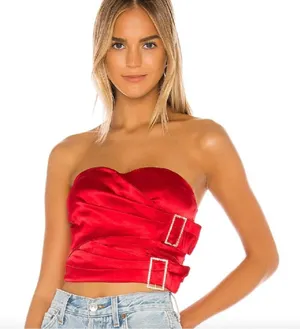 NWT Superdown revolve trixie strapless bustier top 💎 thumbnail 1