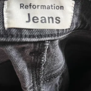 Reformation High Rise Wide Leg Jeans Washed Grey Black Size 24 A31 thumbnail 9