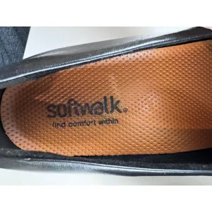 Softwalk Walsh Leather Loafers Black Comfort Slip On Minimalist Professional 9W‎ thumbnail 6
