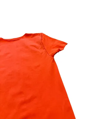 Skims Seamless Sculpt Thong Short Sleeve Bodysuit Bright Orange Size Small Med thumbnail 5